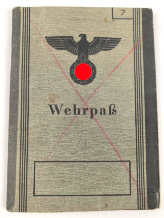 Wehrpaß Heer, eingestellt  am 28.8.43 bei grenadier Ersatz Regiment Großdeutschland