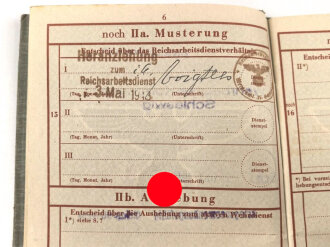 Wehrpaß Heer, eingestellt  am 28.8.43 bei grenadier Ersatz Regiment Großdeutschland