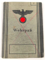 Wehrpaß Heer, eingestellt  am 28.8.43 bei grenadier Ersatz Regiment Großdeutschland