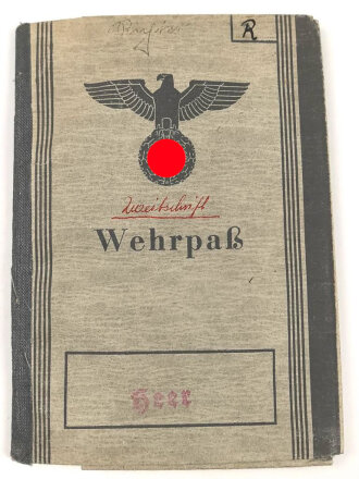 Wehrpaß Heer, eingestellt am 12. februar 1940 bei...