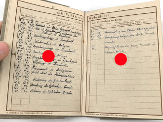 Wehrpaß Heer, eingestellt am 12. februar 1940 bei Pionier Ersatz Btl. 24 Riesa.