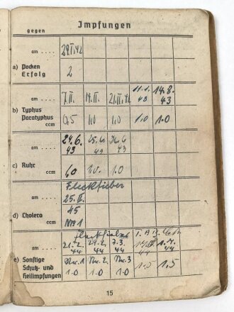 Soldbuch Kriegsmarine, ausgestellt am 20.2.42