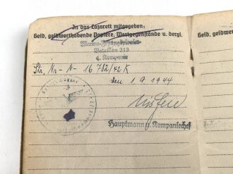 Soldbuch Kriegsmarine, ausgestellt am 20.2.42