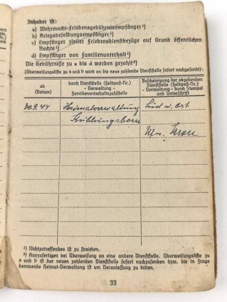 Soldbuch Kriegsmarine, ausgestellt am 20.2.42