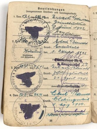 Soldbuch Kriegsmarine, ausgestellt am 20.2.42