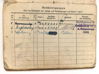 Soldbuch Kriegsmarine, ausgestellt am 20.2.42