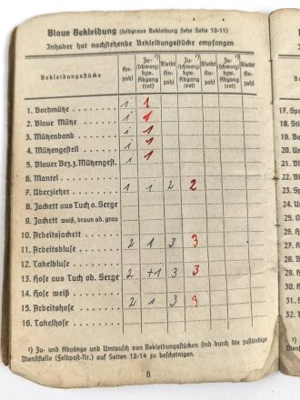 Soldbuch Kriegsmarine, ausgestellt am 20.2.42