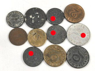 11 Stück Kleinmünzen III.Reich