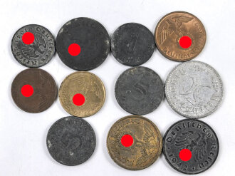 11 Stück Kleinmünzen III.Reich