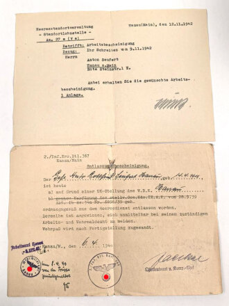 Wehrpaß Heer, eingeestellt am 2.7.1935 bei Landespolizei Abteilung Hanau