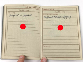 Wehrpaß Heer, eingeestellt am 2.7.1935 bei Landespolizei Abteilung Hanau