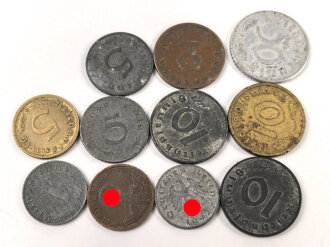 11 Stück Kleinmünzen III.Reich
