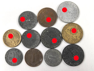 11 Stück Kleinmünzen III.Reich