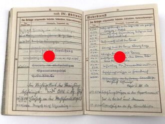 Wehrpaß Heer, eingestellt am 19.7.1937 bei Infanterie Regiment 53 Weißenfels.