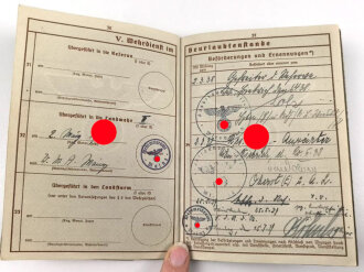 Wehrpaß Heer, eingestellt am 19.7.1937 bei Infanterie Regiment 53 Weißenfels.