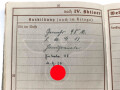 Wehrpaß Heer, eingestellt am 19.7.1937 bei Infanterie Regiment 53 Weißenfels.