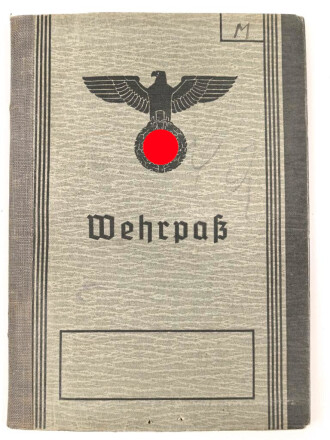 Wehrpaß Heer, eingvestellt am 5.6.1940 bei Kraftfahr Ersatz Abteilung 12.
