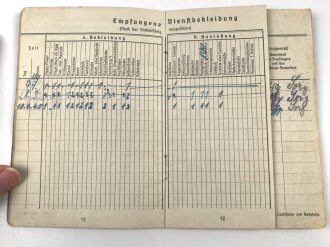 Soldbuch Luftwaffe,  ausgestellt am 11.9.1944 bei Flieger Horst Kommandantur Neukuhren.