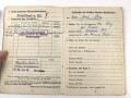 Soldbuch Luftwaffe,  ausgestellt am 11.9.1944 bei Flieger Horst Kommandantur Neukuhren.