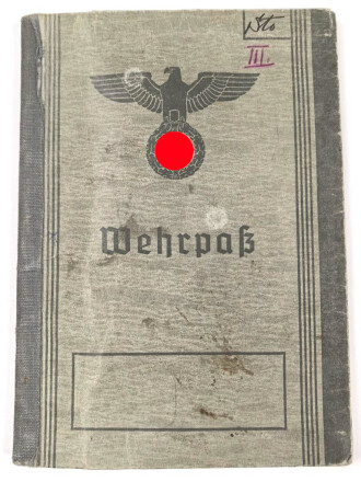 Wehrpaß Heer, eingestellt am 3.1.1940 bei Infanterie Btl. 482 Mistelbach.