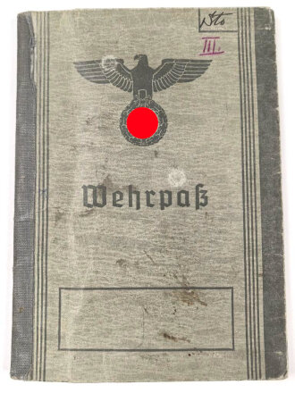 Wehrpaß Heer, eingestellt am 3.1.1940 bei...