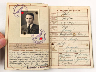 Wehrpaß Heer, eingestellt am 3.1.1940 bei Infanterie Btl. 482 Mistelbach.