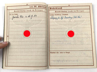 Wehrpaß Heer, eingestellt am 3.1.1940 bei Infanterie Btl. 482 Mistelbach.