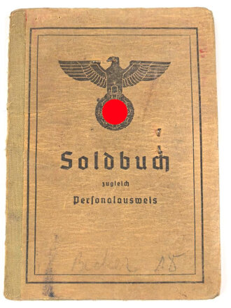 Soldbuch Heer,  ausgestellt am 23.2.1944 bei Landes Schützen Ersatz und Ausbildungs Batl. 12.