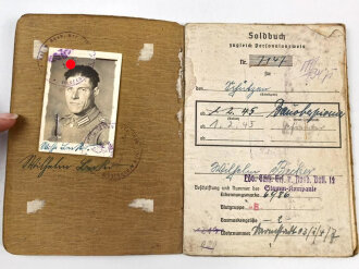 Soldbuch Heer,  ausgestellt am 23.2.1944 bei Landes...