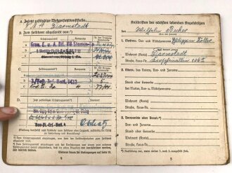 Soldbuch Heer,  ausgestellt am 23.2.1944 bei Landes Schützen Ersatz und Ausbildungs Batl. 12.