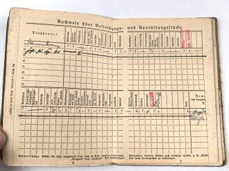 Soldbuch Heer,  ausgestellt am 23.2.1944 bei Landes Schützen Ersatz und Ausbildungs Batl. 12.