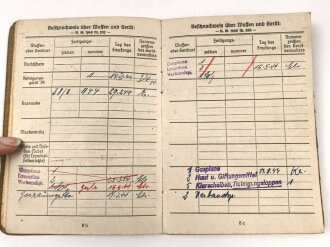 Soldbuch Heer,  ausgestellt am 23.2.1944 bei Landes Schützen Ersatz und Ausbildungs Batl. 12.