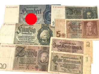 7 Stück Geldscheine III.Reich
