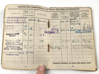 Soldbuch Heer, ausgestellt 30.4.1941 bei Schützen Ersatz Btl. 6 Saalfeld.