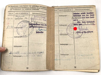 Soldbuch Heer, ausgestellt 30.4.1941 bei Schützen Ersatz Btl. 6 Saalfeld.