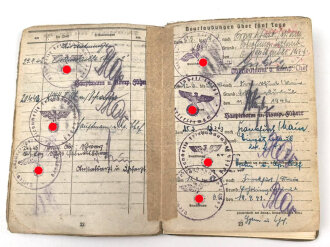 Soldbuch Heer, ausgestellt 30.4.1941 bei Schützen Ersatz Btl. 6 Saalfeld.