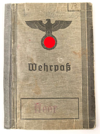 Wehrpaß Heer,  eingestellt am 24.9.1939 bei Stabspersonal Infanterie Regiment 276 Königsbrück.