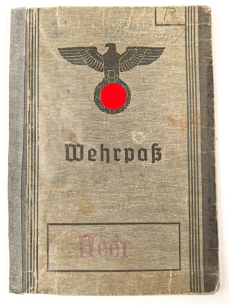 Wehrpaß Heer,  eingestellt am 24.9.1939 bei...