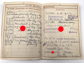 Wehrpaß Heer,  eingestellt am 24.9.1939 bei Stabspersonal Infanterie Regiment 276 Königsbrück.