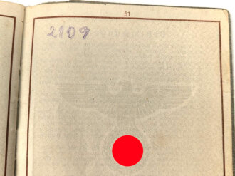 Wehrpaß Heer,  eingestellt am 24.9.1939 bei Stabspersonal Infanterie Regiment 276 Königsbrück.