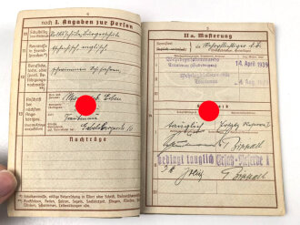Wehrpaß Heer,  eingestellt am 24.9.1939 bei Stabspersonal Infanterie Regiment 276 Königsbrück.