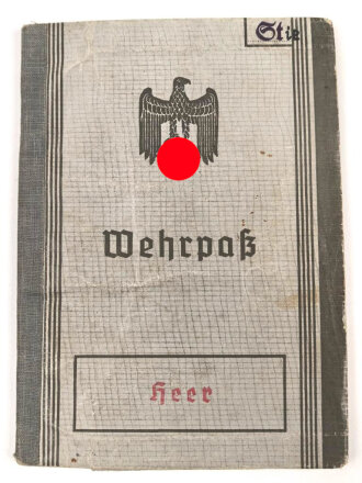 Wehrpaß Heer eingestellt am 4.11.1937 bei MG...
