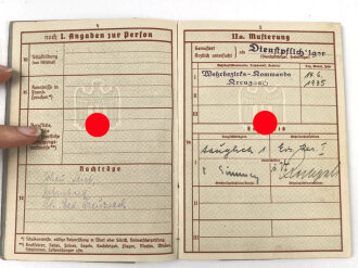 Wehrpaß Heer eingestellt am 4.11.1937 bei MG Kompanie Infanterie Regiment 13 Ludwigsburg.