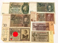 7 Stück Geldscheine III.Reich