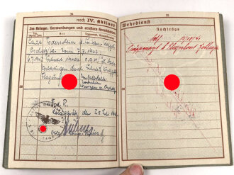 Wehrpaß  Luftwaffe, eingestellt am 10.5.1941 bei Fliegerhorstkompanie Liegnitz.