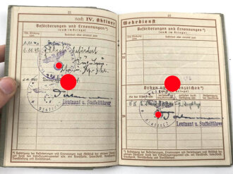 Wehrpaß Luftwaffe, eingestellt am 16.10.40 bei Flieger Ausbildungs Regiment 12 Königsberg.