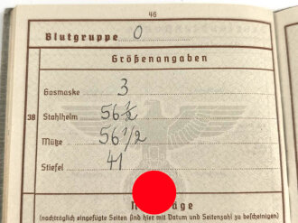 Wehrpaß Luftwaffe, eingestellt am 16.10.40 bei Flieger Ausbildungs Regiment 12 Königsberg.