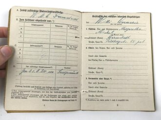 Soldbuch Heer, Ersatzausfertigung ausgestellt am 31.8.1944 bei Grenadier Btl. 110 Saargemünd.