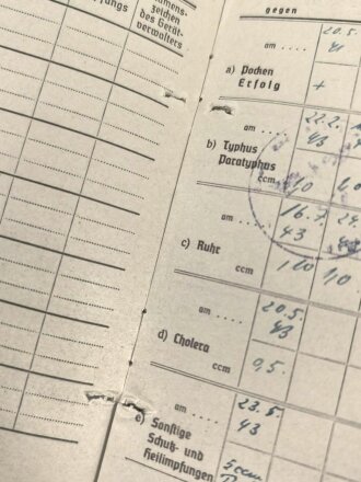 Soldbuch Heer, Ersatzausfertigung ausgestellt am 31.8.1944 bei Grenadier Btl. 110 Saargemünd.