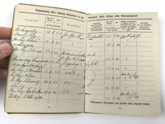 Soldbuch Heer, Ersatzausfertigung ausgestellt am 31.8.1944 bei Grenadier Btl. 110 Saargemünd.